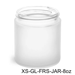 8 oz thick frosted glass wall jar with 70/400 neck